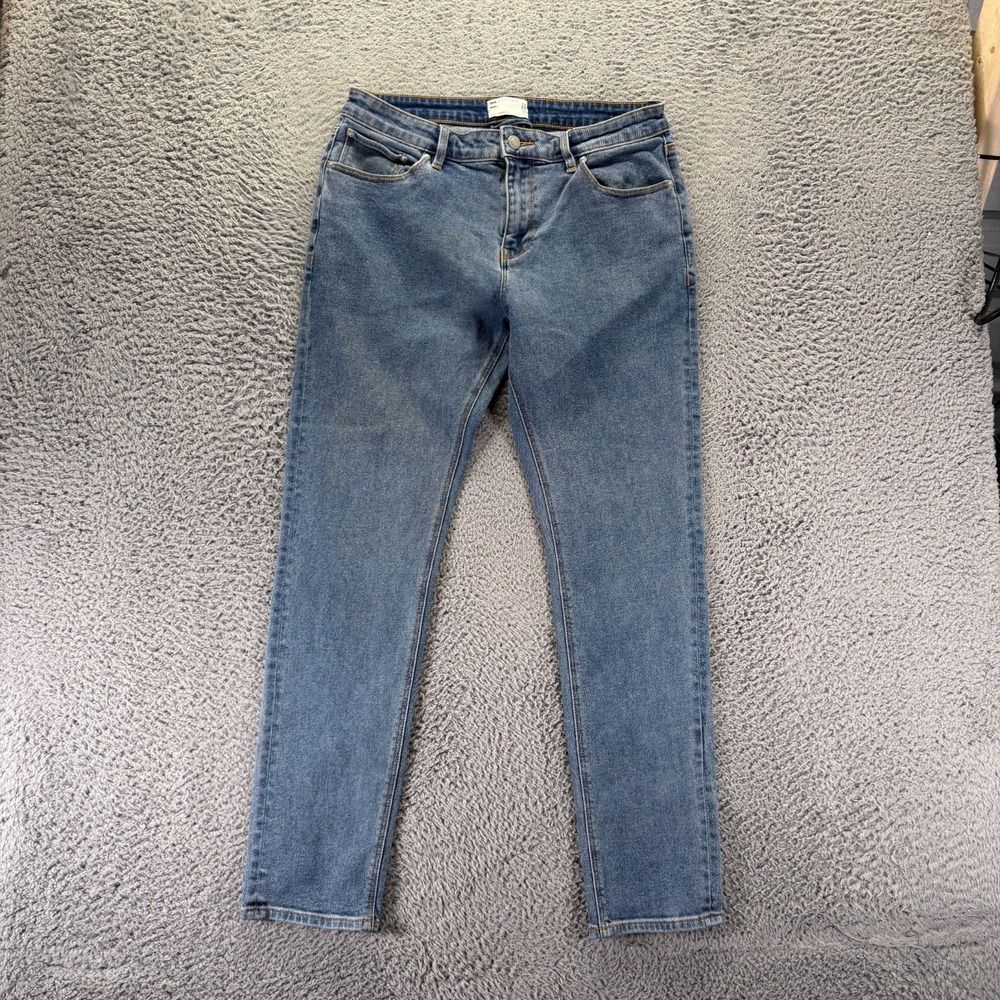 Asos Jeans Mens 32x30 Blue Cotton Denim Skinny Leg Streetwear Workwear Stretch